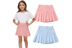 FIRITHYC Mädchen Skorts Rock Kinder Casual Stretch Taille Skater Rock Athletic Uniform Skorts