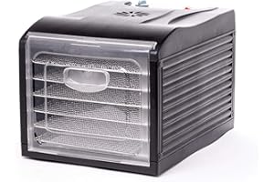 SOUS VIDE TOOLS SousVideTools Dörrautomat mit 6 Fächern | Herausnehmbare und spülmaschinenfeste Edelstahlschalen | Gewerbliche Dörrautomaschine | Ideal zum Trocknen von Obst, Fleisch und Gemüse | (SVT-12003)