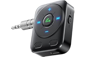 JOYROOM Bluetooth 5.4 samochodowy adapter AUX Bluetooth, odbiornik Bluetooth jack, połączenie głośnomówiące z wyświetlaczem LED, adapter jack samochodowy z 16