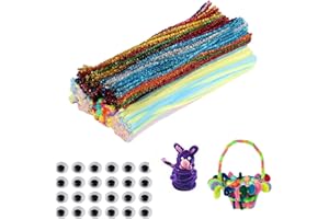 HEXINYIGJLY 500 unidades de limpiador de pipas para manualidades, limpiador de pipas para manualidades, multicolor, limpiador de pipas multicolor, 30 cm de alambre de chenilla, limpiador de tuberías artesanal