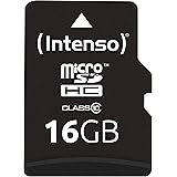 Intenso microSDHC 16GB Class 10 Speicherkarte inkl. SD-Adapter, schwarz