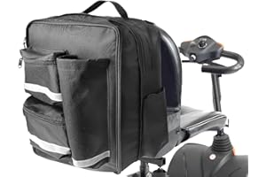 SUEWIDFAY Wheelchair Backpack, Mobility Scooter Bag, Wheelchair Bag for Mobility Scooter, Expandable Shopping Bag for Electric Mobility Scooters & Boot Scooters Wheelchair Storage Bag for Back of Chair