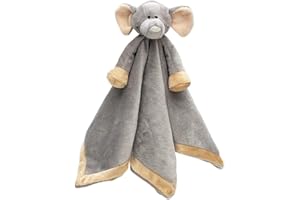 Teddykompaniet Båstad 14874 Baby Comforter Toy Blanket Elephant Diinglisar Grey - Baby Security Blanket - Soother Stuffed Plush Animal Blankies for Newborn and Toddler, Girl and Boy