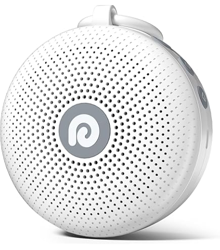 White Noise Machine voor baby's, draagbare slaaphulp met 32 rustgevende geluiden en timerfunctie, 800 mAh batterij, witte ruis, 8 kleuren verlichting en USB-oplaadbaar