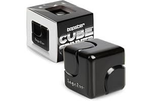 BOPSTER Anti Stress Fidget Spinner Metallo Hand Spinner Giocattoli da Ufficio Giocattoli Sensoriali Sollievo Anti Stress Adulto, Anti Stress Bambino Fidget Toy ADD Autismo - Nero