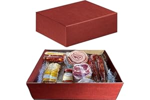 SFIZIDICALABRIA.COM PRODOTTI TIPICI CALABRESI Confezione Regalo Valigia cartone stile legno con 6 Salumi artigianali.Nduja Calabrese di Spilinga, Soppressata e Salsiccia Idea Regalo Pasqua 2021
