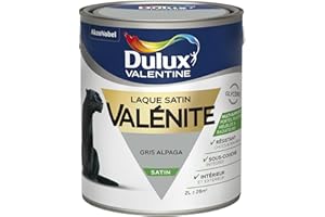 Dulux Valentine Peinture Laque Valénite Glycéro multisupport intérieur-extérieur – Grande résistance pour boiseries et ferronneries - aspect Satin Gris Alpaga 2L 5211465
