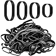 Gsrhzd Rubber Bands, 80 PCS Elastic Band, Thick Strong Elastic Bands, Large Rubber Bands, Black Large Elastic Bands Heavy Duty, for Industrial Home Office School File Folders Garbage Can, 4 Sizes