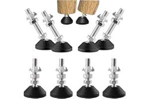 UNI-FINE SHOP Uni-Fine 8 Stück Nivellierfüße M10*50*Ø50mm Kann 450 kg standhalten, stellfuß, stellfüße höhenverstellbar,verstellbare möbelfüße, höhenverstellbare füsse für möbel