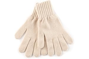 Embouro Guanti 100% Cashmere per le Donne, Guanti in Maglia Jersey ultra Morbidi da Donna in Puro Cashmere per l'inverno