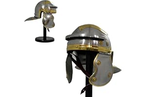 NAUTICAL REPLICA HUB Casco medieval de soldado centurión romano con réplica medieval de disfraz de Halloween con soporte