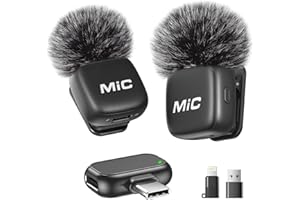 Micro Cravate Sans Fil, Fixation Magnétique,Compatible iPhone/Android/PC | Micro sans Fil,Plug & Play,Réduction De Bruit,30M Portée,Parfait pour TikTok & Vlogs