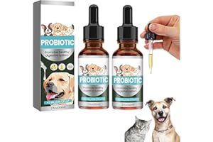 CUTIOLLY Antibiotiques pour Chats,Soulagement De Constipation pour Chats,Soulagement en Douceur De Constipation chez Les,Probiotiques Chien Chat 60ML,Dog Probiotics,Probiotiques Chien Démangeaisons (2pc)