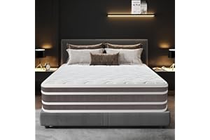 YIDATONG Matelas 140x190 cm - Épaisseur 30 cm - Luxe - Extrêmement - Durable - Respirante - Fermeté Moyenne - Literie - Matelas Memoire De Forme - Noyau à Ressort indépendant - Ergonomique - 7 Zones
