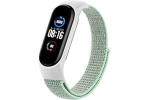 AMZPAS Nylonowe opaski do Xiaomi Band 6 & Mi Band 5 Opaska & Mi Band 4 Pasek & Xiaomi Mi Band 3, Miękkie oddychające paski sportowe do Xiaomi Mi Band 6/5/4/3 Kobiety Mężczyźni