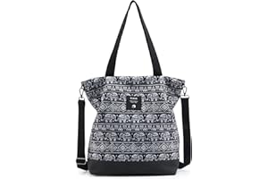 KALIDI Groß Damen Umhängetasche/Handtasche Canvas Tasche Schultertasche Totepack Shopper Casual Hobo Bag Crossbody Bag für Schule Büro Arbeit Reisen Ausflug Einkauf