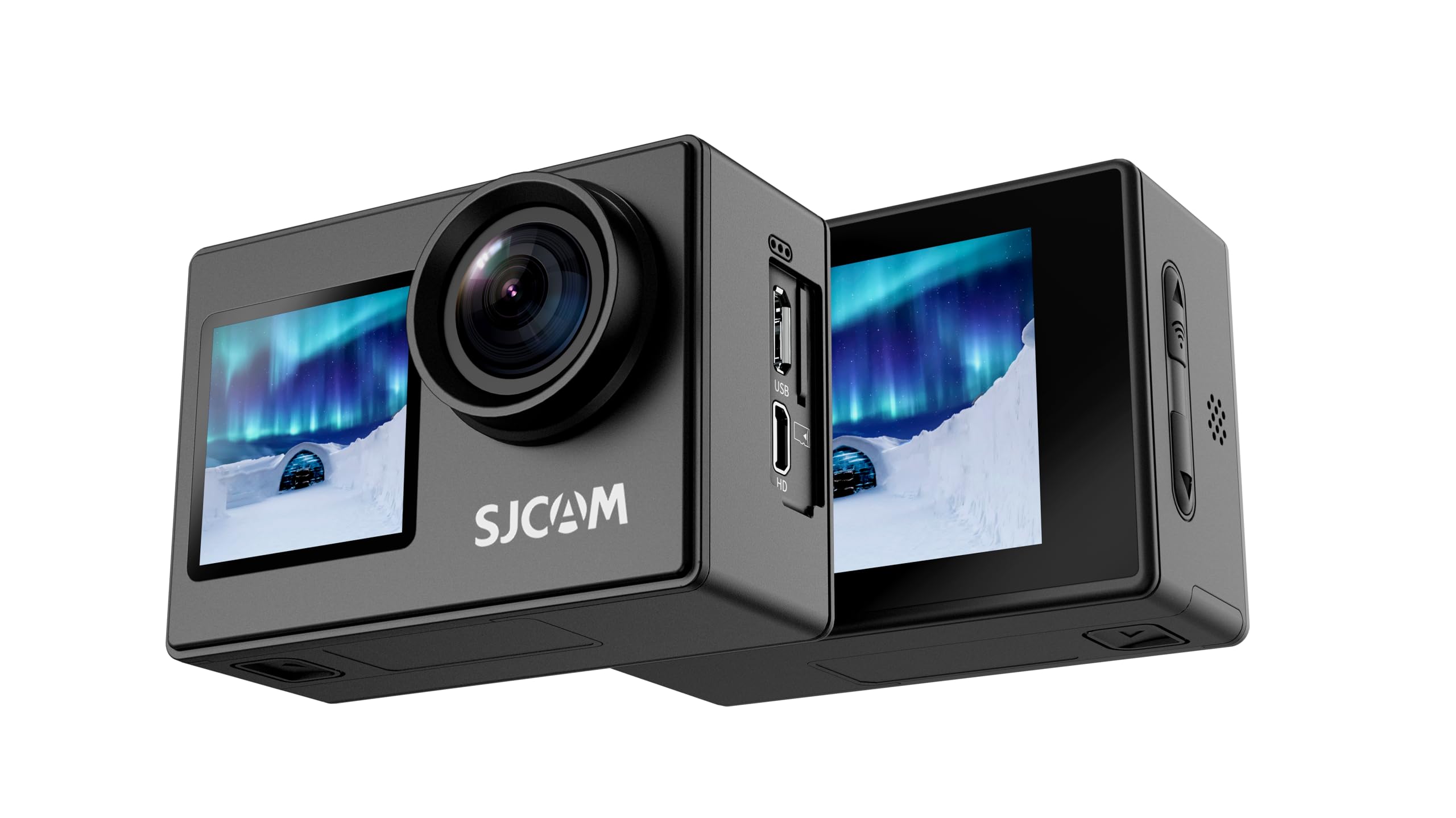 SJCAM Sj4000 Dual Screen 4K 30Fps/16Mp WiFi Action Digital Camera | 170° Ultra Wide Angle | 2.0''Ltps LCD+1.3'' Dual Screen | 30M Waterproof with Waterproof Case | Black