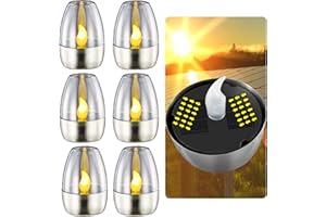 SUNSHINE SMILE Candele a LED a Energia Solari, Candele Solari per Esterni, Senza Fiamma Candele, Candele a LED Tremolanti, Luce Solare Impermeabile Candele per Giardino Campeggio e Decorazione per la Casa