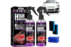 PATRICHOR 2 Pièce High Protection 3 en 1 Voiture Revêtement en Céramique, Crystal Coating Spray, Polish Voiture Lustrant pour Auto Coating Spray Hydrophobe