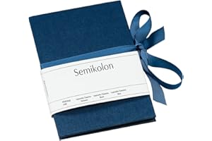 Semikolon 353205 Leporello Classico 12,2 x 17,7 cm - 14 Fotos 10 x 15 cm - Ziehharmonika-Fotobuch - marine blau