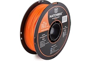 HATCHBOX 1.75mm Orange PLA 3D Printer Filament - 1kg Spool (2.2 lbs.) - Dimensional Accuracy +/- 0.05mm