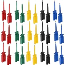 RUNCCI-YUN Kit 20 En 1 Sondes Test Multimètre Avec Pince Crocodile Et Fiche Banane 4 Mm – Parfait Diagnostic Auto