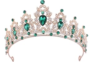 DRESHOW Birthday Crown for Women Birthday Crystal Rhinestone Tiara for Girls Decorations Hair Accessories Wedding Tiara Glitter Princess Crown Headbands for Party