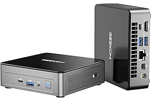 GEEKOM Air12 Mini PC con Intel Alder Lake N150, 16 GB DDR5 y 512 GB SSD PCIe (máx. 2 TB), Mini Ordenador Compacto con Ranura SD | WiFi6 | 3 Pantallas hasta 8K | Listo para Usar | Puerto LAN 2.5Gbps