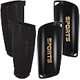 Fuyamp Kids Shin Pads with with Calf Sleeves & Shin Pad Straps & Guard Straps,3 in 1 Football Shin Guards Set Soccer Protective Equipment for Kids, Teens & Adults, boys & girls.