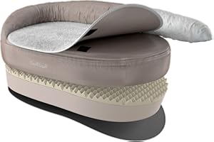 Knuffelwuff Panier orthopédique pour chien lit pour chien Jessy beige 100 x 65cm