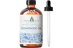EVOKE OCCU Huile Essentielle de Bois de Cèdre 120 ml,Huile Pure de Bois de Cèdre pour Diffuseur Domestique, Massage de la Peau, Fabrication de Bougies et de Savon - 4 FL Oz