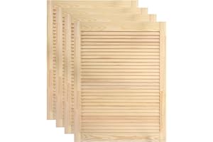 Tidyard 4 STK. Lamellentür Möbeltür Schranktür Offene Lamellen Holztür Möbel Tür Lamellentüren Unbehandeltes Holz Massivholz Kiefer 69x49,4 cm - Braun - Shaker-Stil