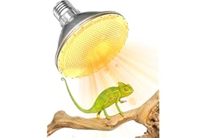 TobeBright 75W Reptile Heat Lamp Bulb,UVB UVA Basking Bulb E27 Dimmable,PAR30 Tortoise Heat Lamp,UV Heat Bulb for Vivarium Bearded Dragon,Lizard,Chick,Puppy