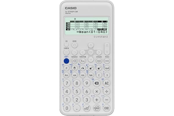 Casio FX-570SP CW - Calculadora Científica, Recomendada para el Curriculum Español y Portugués, 5 Idiomas, más de 560 Funciones, Color Blanco