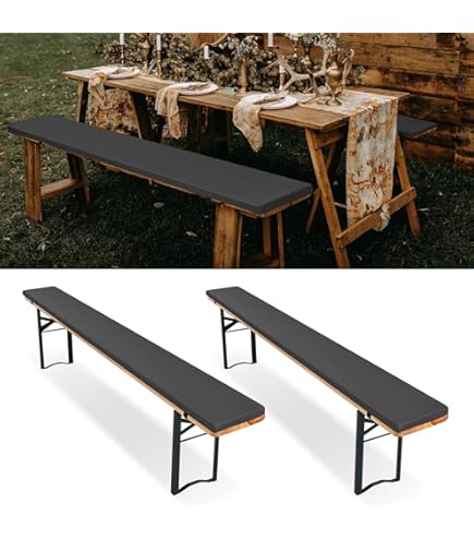 Brandsseller Kussenset voor bierbank set – 3-delig: 2 bankkussens 110x25 cm tafellaken 130x70 cm – Voor standaard biertafel sets – Outdoor zitkussens – Wit-Blauw geruit Brandsseller Kussenset voor bierbank set – 3-delig: 2 bankkussens 110x25 cm tafellaken 130x70 cm – Voor standaard biertafel sets – Outdoor zitkussens – Wit-Blauw geruit