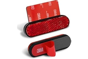 polarmotor Catadióptrico motocicleta homologado E4 Reflector Mini 70×20×8mm,Placa de montaje de aleación de aluminio