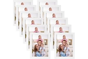 Giftgarden Marco Fotos 15x20, Marco de Fotos 15x20 Hecho de Blanco Juego de 12,Paradecorar Salones, Pasillos, Dormitorios, Oficinas.