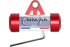 Porte Vignette Assurance Moto Tube, Accessoire Scooter/Moto Support De Vignette Assurance Etanche Rouge ✯Marque FRANÇAISE UGOZEN✯ 50x30 mm d'affichage pour Moto/Scooter/Quad