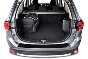 ESA Rear Bumper Protector For MITSUBISHI OUTLANDER 2012 to 2015 ABS Plastic, Black