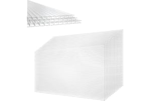 XINZI 42 lastre alveolari in policarbonato resistente ai raggi UV, 30,75 m², piastra per serra, piastre trasparenti antiurto