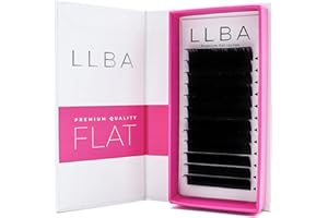 LLBA Extension de cils ellipses - Mixte 8-15mm Extension de cils plats légers | Cils individuels utilisation professionnelle | Faux cils en faux vison noir