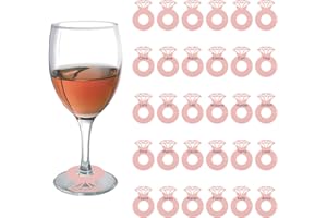 URROMA Lot de 50 Breloques pour Verres à vin en Diamant Rose pour Mariage