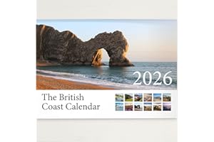 HAGUE 2026 British Coast Wall Calendar Featuring Stunning Photography of Coasts from Britain - Includes All UK & World Holidays & Dates Included | Perfect Christmas Calendar for the Home and Office