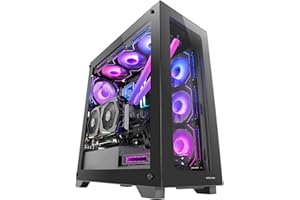 Mars Gaming MC-XP, Case Custom E-ATX, Vetro Temperato a Doppia Finestra, Supporto per il Raffreddamento a Liquido Completo, XXL Gaming Tower, PCI Verticale, USB 3.0, Nero