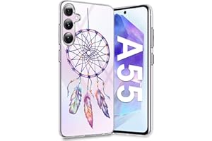 Galaxy A55 5G Handyhülle für Samsung Galaxy A55 5G Hülle, Transparente Dünn Silikon Dandelion Blumen Muster, Galaxy A55 Handytasche Case 360 Grad Bumper Bunt Stoßfest Schutzhülle für Samsung A55 (F)