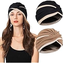 Turbante Notte Per Donne | Copricapo Chemio Leggero In Cotone Elastico - Foto 9