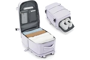 BJLFS Sac à dos Voyage Cabine 40x20x25 Ryanair Bagage Cabine 45x36x20 Easyjet Sac de voyage femme cabine avion Sac à dos ordinateur portable homme 14 pouces Sac de Sport avec Compartiment Chaussures