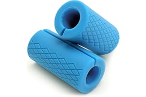 CampTeck Bar Grip Silicone Épais Barre & Haltères Musculation - Augmentez la Taille des Bras, Biceps, Triceps, Avant-Bras et la Force de Préhension - Lot de 2