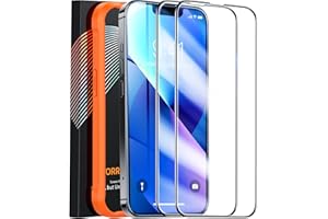 TORRAS do iPhone 13 Mini szkło pancerne (nietłukąca się folia pancerna zgodna ze standardem wojskowym) z pomocnikiem pozycjonowania, szkło wzmocnione 9H, odporne na zarysowania Full Screen iPhone 13 Mini, 2 sztuki