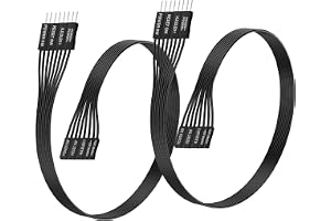 ELFJMZP 2-pack moderkort frontpanel förlängningskabel, 24 AWG plattbandskabel för HDD LED+/-, POWER SW, RESET SW, för datorbrytare återställning HDD-hårddisk, 30 cm/11,8 tum